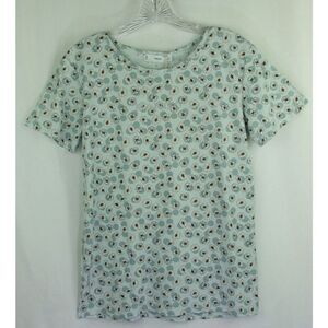 Mango Daisy Floral T-Shirt Short Sleeve Womens Size Large New